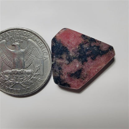 Rhodonite gemstone cabochon - natural crystal healing stone for jewelry making by SemiPreciousCabs