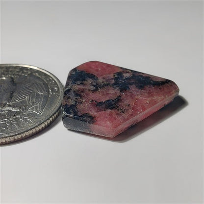 Rhodonite gemstone cabochon - natural crystal healing stone for jewelry making by SemiPreciousCabs