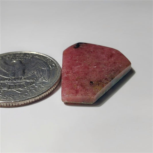 Rhodonite gemstone cabochon - natural crystal healing stone for jewelry making by SemiPreciousCabs