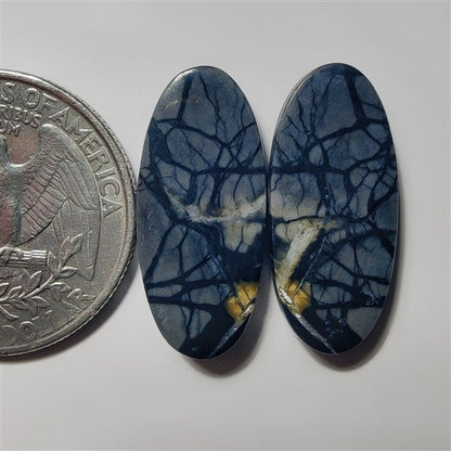 Picasso Jasper Pair gemstone cabochon - natural crystal healing stone for jewelry making by SemiPreciousCabs