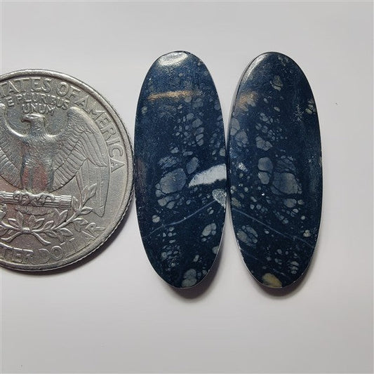 Picasso Jasper Pair gemstone cabochon - natural crystal healing stone for jewelry making by SemiPreciousCabs