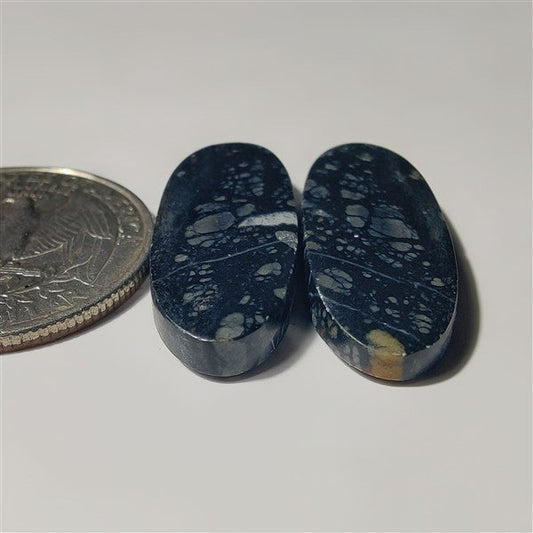 Picasso Jasper Pair gemstone cabochon - natural crystal healing stone for jewelry making by SemiPreciousCabs