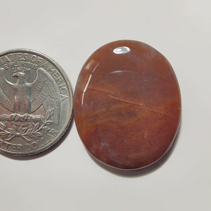 Pink Moss Agate gemstone cabochon - natural crystal healing stone for jewelry making by SemiPreciousCabs