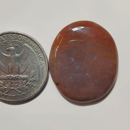 Pink Moss Agate gemstone cabochon - natural crystal healing stone for jewelry making by SemiPreciousCabs