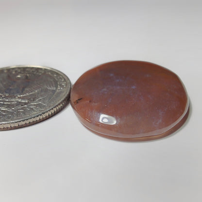 Pink Moss Agate gemstone cabochon - natural crystal healing stone for jewelry making by SemiPreciousCabs