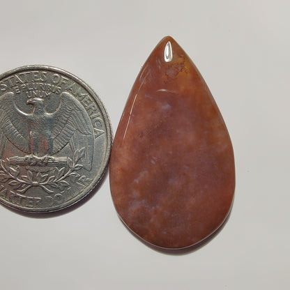 Pink Moss Agate gemstone cabochon - natural crystal healing stone for jewelry making by SemiPreciousCabs