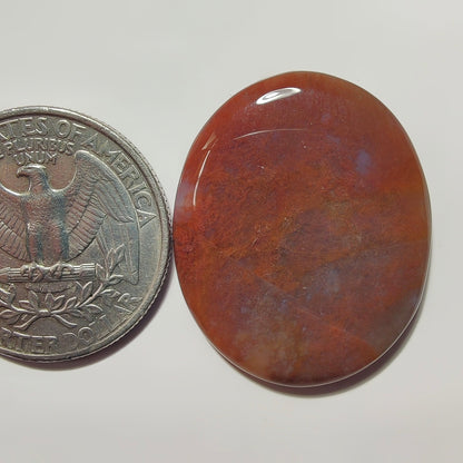 Pink Moss Agate gemstone cabochon - natural crystal healing stone for jewelry making by SemiPreciousCabs