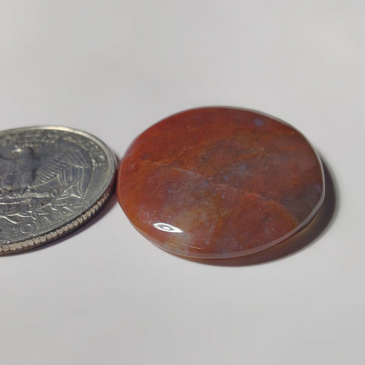 Pink Moss Agate gemstone cabochon - natural crystal healing stone for jewelry making by SemiPreciousCabs