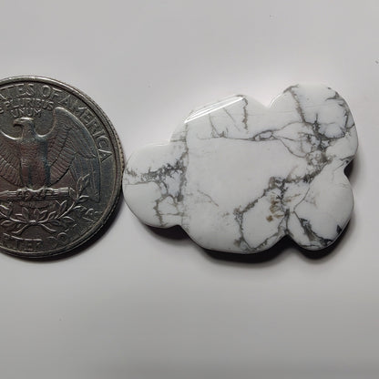 Howlite Cloud gemstone cabochon - natural crystal healing stone for jewelry making by SemiPreciousCabs