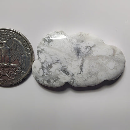 Howlite Cloud gemstone cabochon - natural crystal healing stone for jewelry making by SemiPreciousCabs