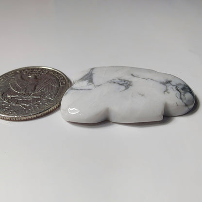 Howlite Cloud gemstone cabochon - natural crystal healing stone for jewelry making by SemiPreciousCabs