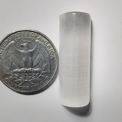 Selenite gemstone cabochon - natural crystal healing stone for jewelry making by SemiPreciousCabs