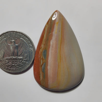 Polychrome Jasper gemstone cabochon - natural crystal healing stone for jewelry making by SemiPreciousCabs