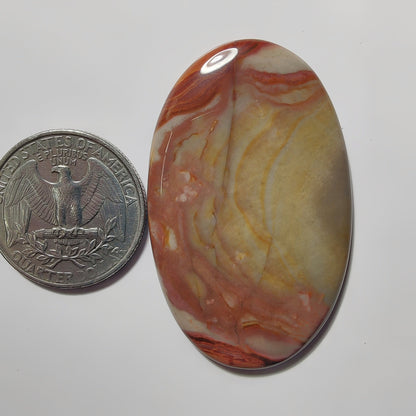 Polychrome Jasper gemstone cabochon - natural crystal healing stone for jewelry making by SemiPreciousCabs