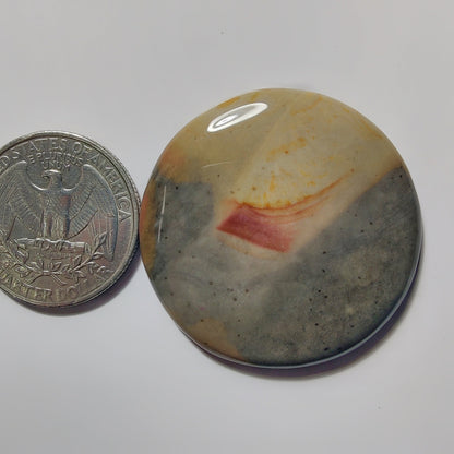 Polychrome Jasper gemstone cabochon - natural crystal healing stone for jewelry making by SemiPreciousCabs