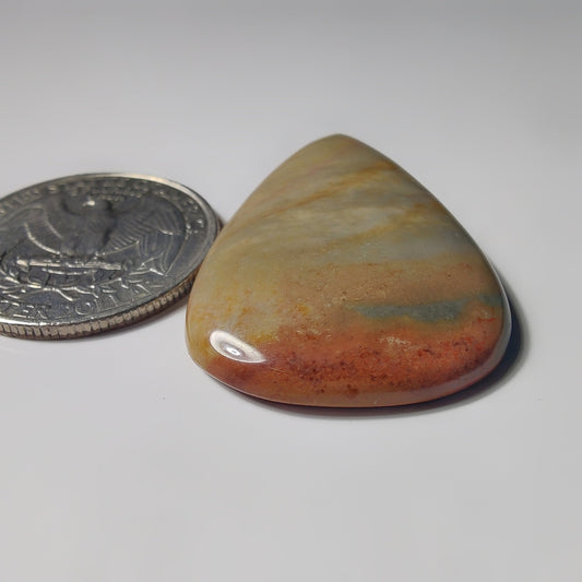 Polychrome Jasper gemstone cabochon - natural crystal healing stone for jewelry making by SemiPreciousCabs