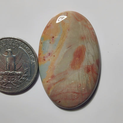 Polychrome Jasper gemstone cabochon - natural crystal healing stone for jewelry making by SemiPreciousCabs