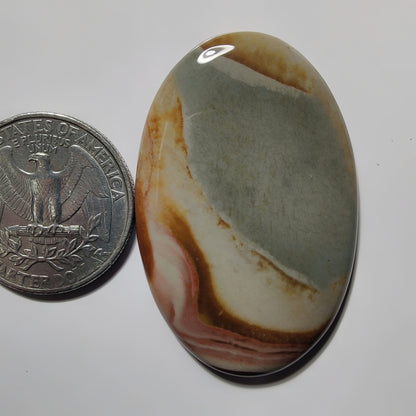 Polychrome Jasper gemstone cabochon - natural crystal healing stone for jewelry making by SemiPreciousCabs