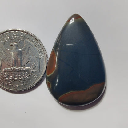Polychrome Jasper gemstone cabochon - natural crystal healing stone for jewelry making by SemiPreciousCabs