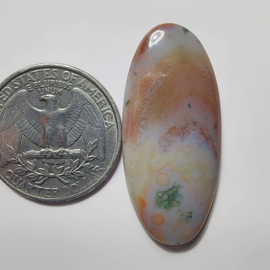 Ocean Jasper gemstone cabochon - natural crystal healing stone for jewelry making by SemiPreciousCabs