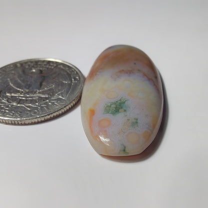 Ocean Jasper gemstone cabochon - natural crystal healing stone for jewelry making by SemiPreciousCabs