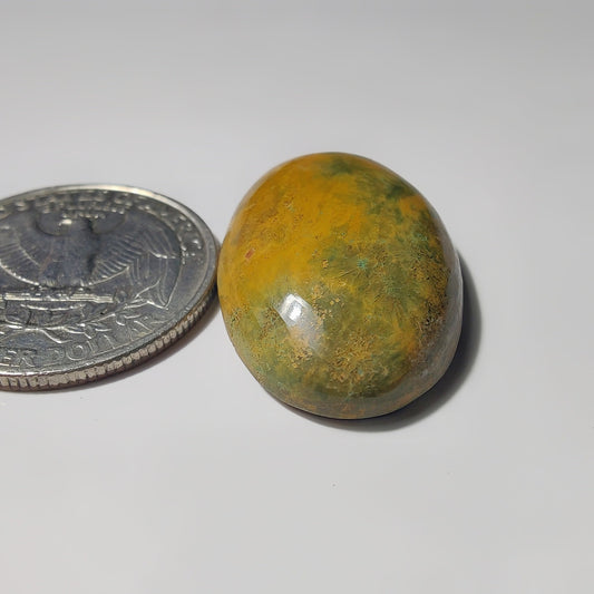 Ocean Jasper gemstone cabochon - natural crystal healing stone for jewelry making by SemiPreciousCabs