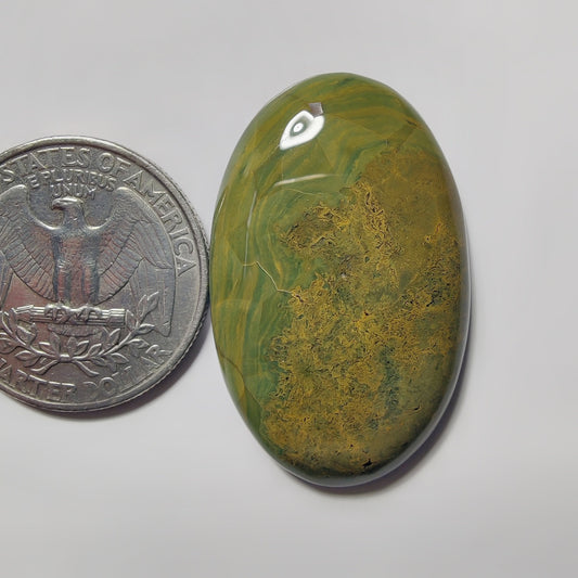 Ocean Jasper gemstone cabochon - natural crystal healing stone for jewelry making by SemiPreciousCabs