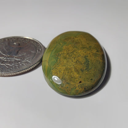 Ocean Jasper gemstone cabochon - natural crystal healing stone for jewelry making by SemiPreciousCabs