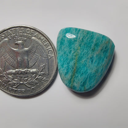 Amazonite gemstone cabochon - natural crystal healing stone for jewelry making by SemiPreciousCabs