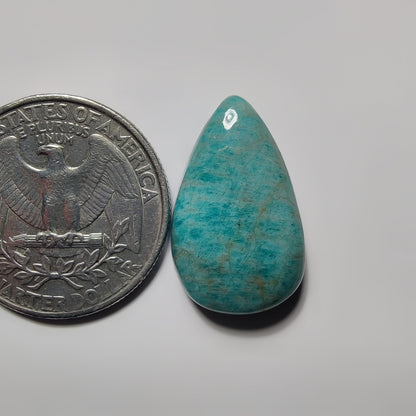 Amazonite gemstone cabochon - natural crystal healing stone for jewelry making by SemiPreciousCabs
