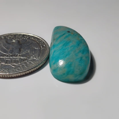 Amazonite gemstone cabochon - natural crystal healing stone for jewelry making by SemiPreciousCabs
