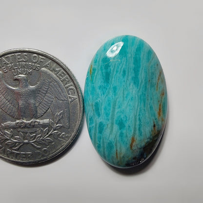 Amazonite gemstone cabochon - natural crystal healing stone for jewelry making by SemiPreciousCabs