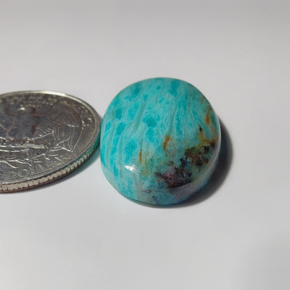 Amazonite gemstone cabochon - natural crystal healing stone for jewelry making by SemiPreciousCabs