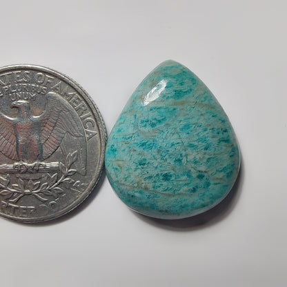 Amazonite gemstone cabochon - natural crystal healing stone for jewelry making by SemiPreciousCabs