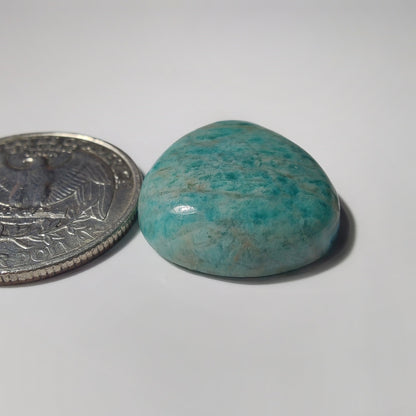 Amazonite gemstone cabochon - natural crystal healing stone for jewelry making by SemiPreciousCabs