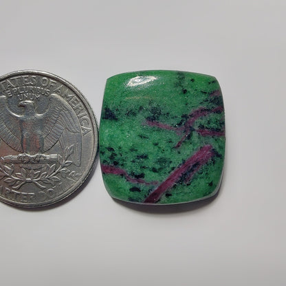 Ruby Zoisite gemstone cabochon - natural crystal healing stone for jewelry making by SemiPreciousCabs