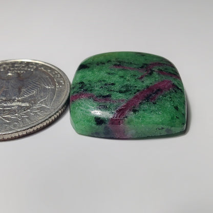 Ruby Zoisite gemstone cabochon - natural crystal healing stone for jewelry making by SemiPreciousCabs