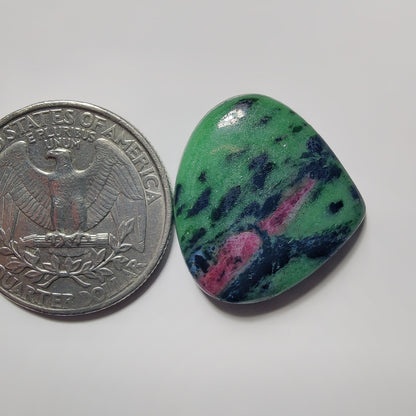 Ruby Zoisite gemstone cabochon - natural crystal healing stone for jewelry making by SemiPreciousCabs