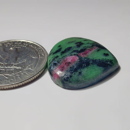 Ruby Zoisite gemstone cabochon - natural crystal healing stone for jewelry making by SemiPreciousCabs