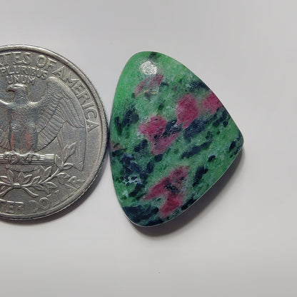 Ruby Zoisite gemstone cabochon - natural crystal healing stone for jewelry making by SemiPreciousCabs