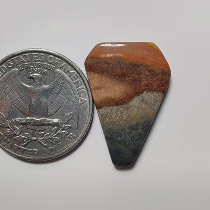 Polychrome Jasper gemstone cabochon - natural crystal healing stone for jewelry making by SemiPreciousCabs