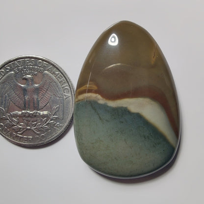 Polychrome Jasper gemstone cabochon - natural crystal healing stone for jewelry making by SemiPreciousCabs