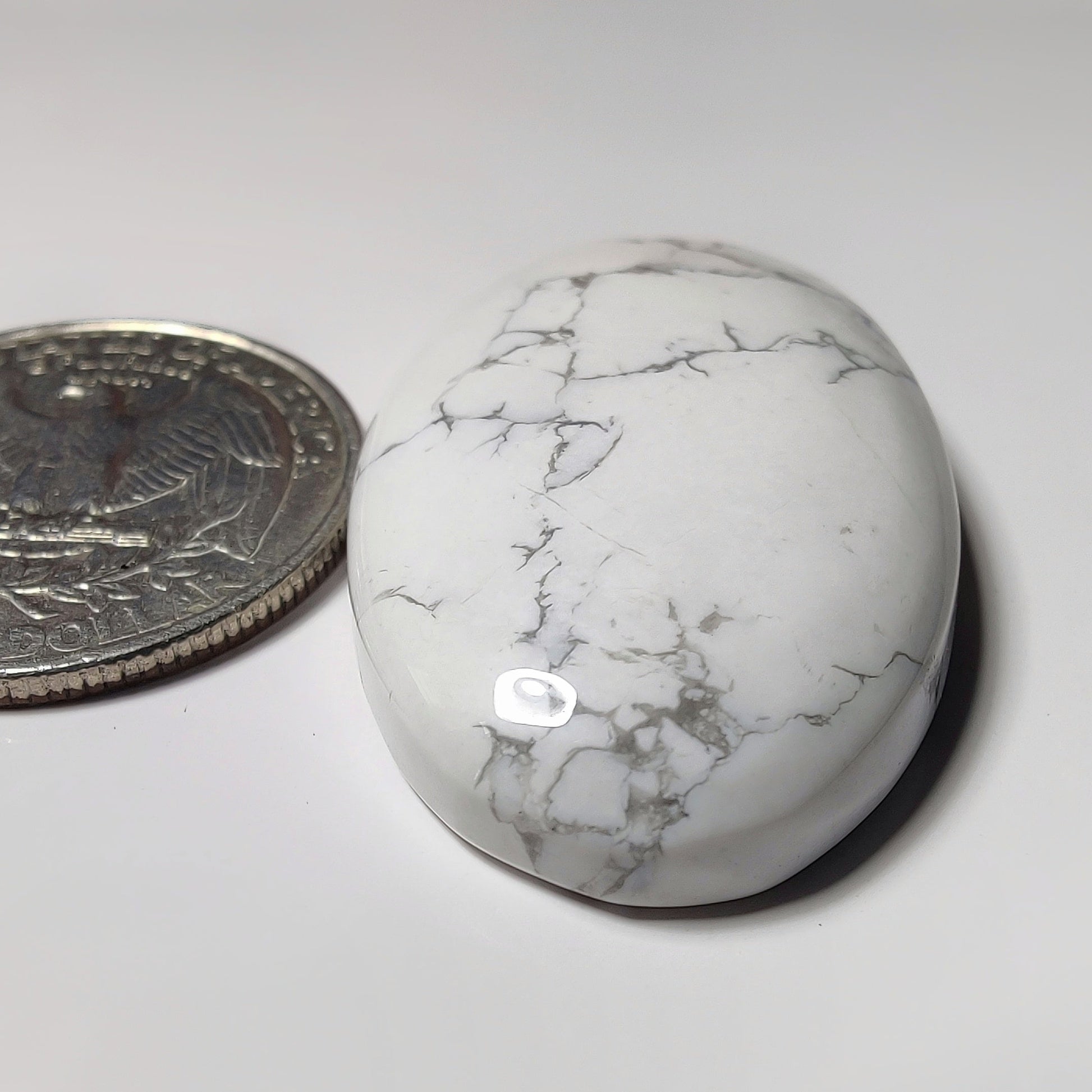 Howlite gemstone cabochon - natural crystal healing stone for jewelry making by SemiPreciousCabs