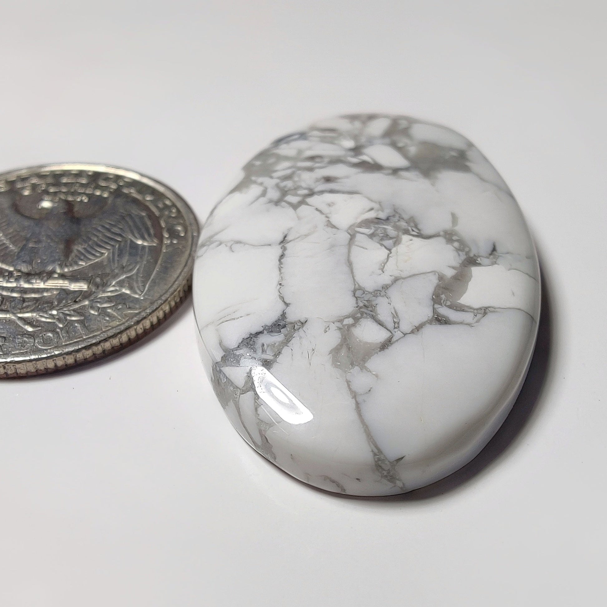 Howlite gemstone cabochon - natural crystal healing stone for jewelry making by SemiPreciousCabs