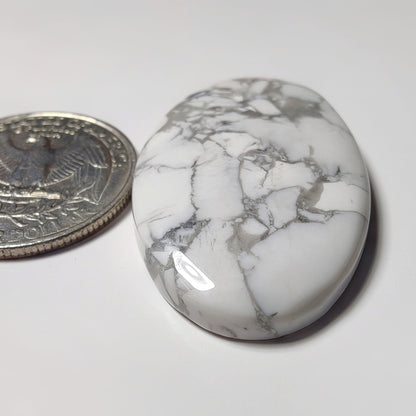 Howlite gemstone cabochon - natural crystal healing stone for jewelry making by SemiPreciousCabs