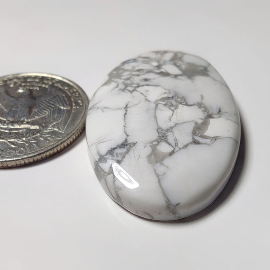 Howlite gemstone cabochon - natural crystal healing stone for jewelry making by SemiPreciousCabs