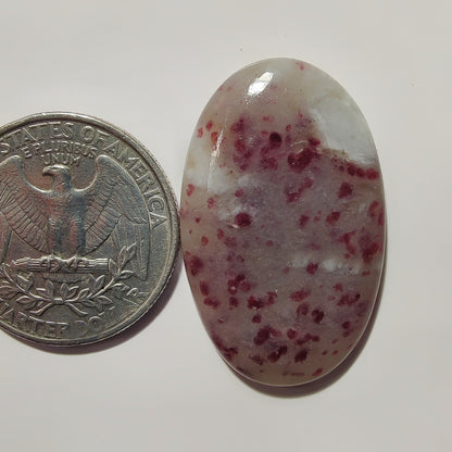Pink Tourmaline Matrix gemstone cabochon - natural crystal healing stone for jewelry making by SemiPreciousCabs