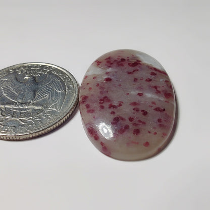 Pink Tourmaline Matrix gemstone cabochon - natural crystal healing stone for jewelry making by SemiPreciousCabs