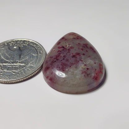 Pink Tourmaline Matrix gemstone cabochon - natural crystal healing stone for jewelry making by SemiPreciousCabs