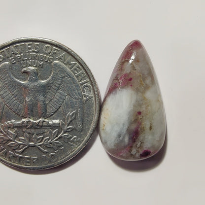 Pink Tourmaline Matrix gemstone cabochon - natural crystal healing stone for jewelry making by SemiPreciousCabs